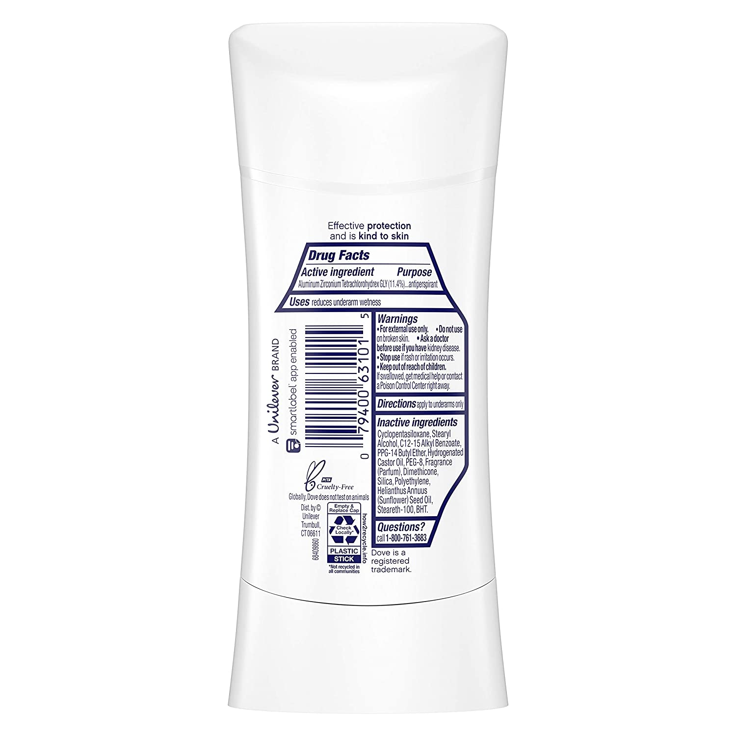 Dove Antiperspirant Deodorant Stick No White Marks on 100 Colors Sheer Fresh 48Hour Sweat and Odor Protecting Deodorant for Women oz 4 Count, 2.6 Ounce - Image 2